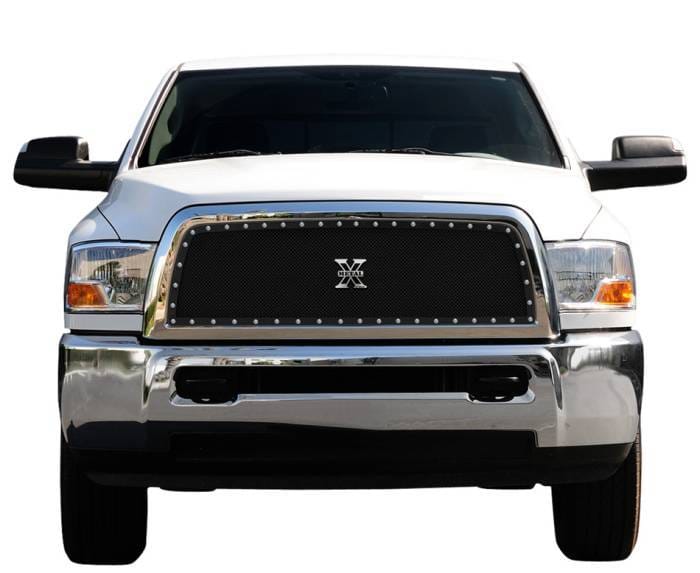 Dodge Ram T-Rex X-Metal Series Studded Main Grille - Custom Full Opening - All Black - 1PC - 6714511