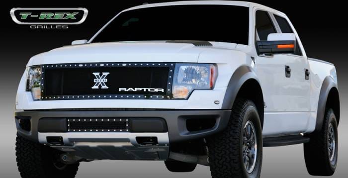 Ford F150 T-Rex X-Metal Grille with 15 Inch Anodized Aluminum Raptor Emblem - Black - 6715661 thumbnail 2