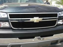 Chevrolet Silverado T-Rex Billet Grille Overlay - Bolt On & Insert - All Black - 2PC - 21106B