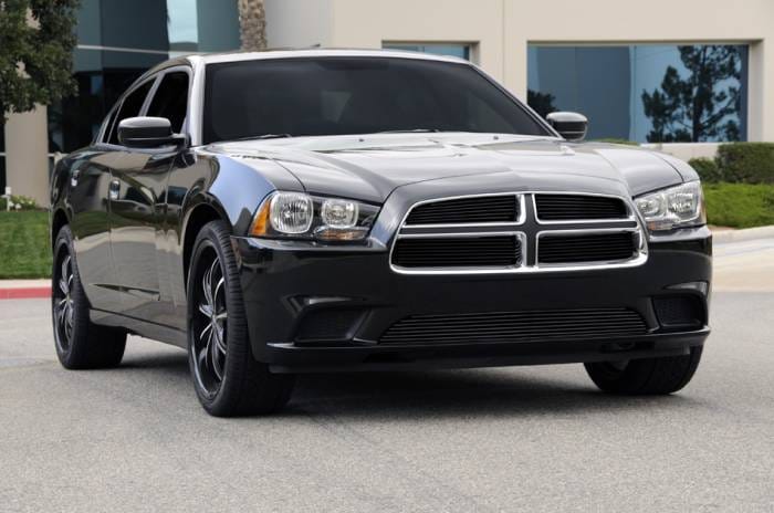 Dodge Charger T-Rex Billet Grille Overlay - Bolt On - All Black - 4PC - 21442B