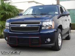 Chevrolet Suburban T-Rex Bumper Billet Grille - Remove Tow Hooks - 11 Bars - All Black - 2PC - 25051B