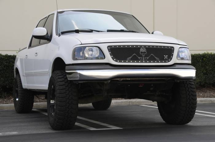 Ford F150 T-Rex Urban Assault Grunt Studded Main Grille with Soldier - Black OPS Flat Black - 7115806