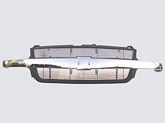 Chevrolet Silverado Street Scene Chrome & Black Grille Shell with 4mm Billet Grille - 950-75456