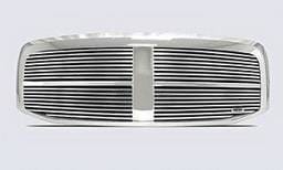 Dodge Ram Street Scene Chrome Grille Shell with 8mm Polished Billet Grille - 950-75523