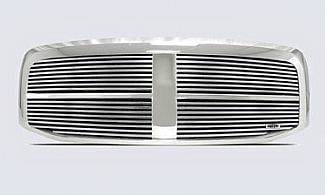Dodge Ram Street Scene Chrome Grille Shell with 8mm Polished Billet Grille - 950-75523