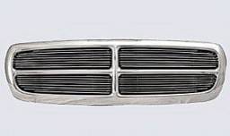 Dodge Dakota Street Scene Chrome Grille Shell with 4mm Polished Billet Grille - 950-75534