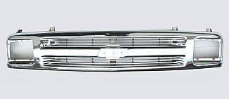 Chevrolet S10 Street Scene Chrome Grille Shell with 4mm Billet Insert - 950-75538 thumbnail 2
