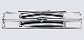 Chevrolet Silverado Street Scene Chrome Grille Shell with 8mm Billet Grille - 950-75546