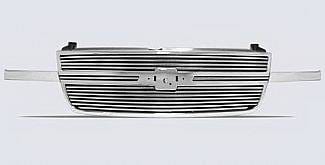 Chevrolet Silverado Street Scene Chrome Grille Shell with 8mm Polished Billet Grille - 950-75555