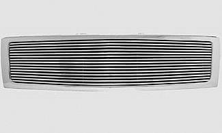 Chevrolet Silverado Street Scene Custom Chrome Grille Shell with 8mm Billet Insert - 950-75558