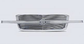 Chevrolet Silverado Street Scene Chrome Grille Shell with 8mm Polished Billet Grille - 950-75559