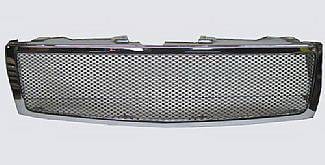 Chevrolet Silverado Street Scene Custom Chrome Grille Shell with Black Chrome Grille - 950-76557