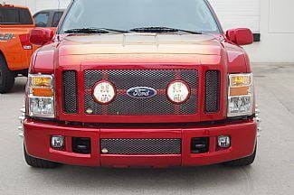 Ford F250 Street Scene Grille Shell Surround with Light Kit - Black Chrome - 950-76582 thumbnail 2