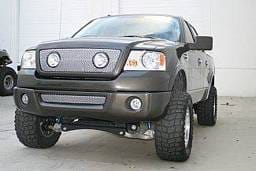 Ford F150 Street Scene Grille Shell Surround with Light Kit - Satin Aluminum - 950-77585