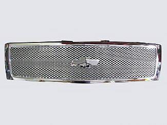 Chevrolet Silverado Street Scene Custom Chrome Grille Shell with Chrome Speed Grille - 950-78557