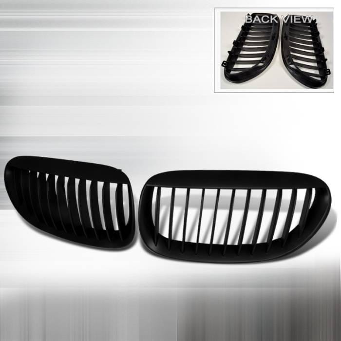 BMW 6 Series Spec-D Front Hood Grille - Black - HG-E6305BB
