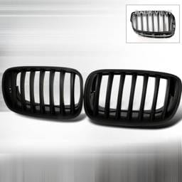 BMW X5 Spec-D Front Hood Grille - Black - HG-E7007BB