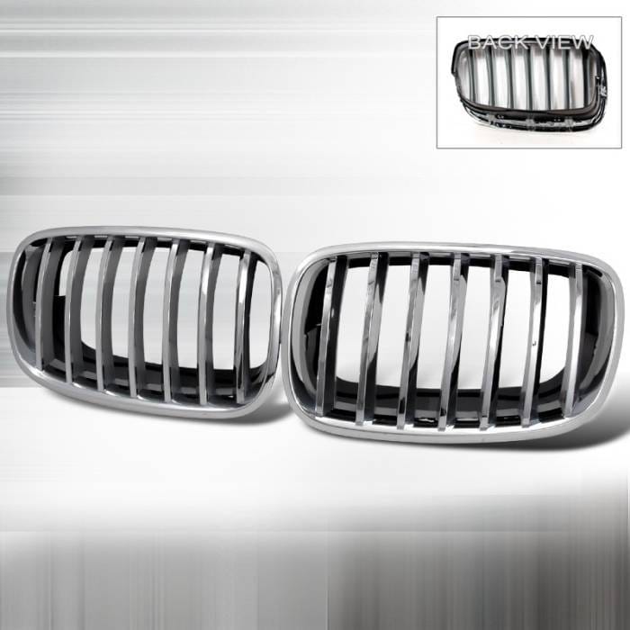 BMW X5 Spec-D Front Hood Grille - Chrome - HG-E7007CC