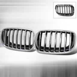 BMW X6 Spec-D Front Hood Grille - Chrome - HG-E7007CC