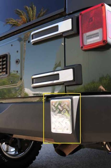 Jeep Wrangler T-Rex T1 Series Billet Exterior - Rear Bumper Guards Plate - 2PC - 11485
