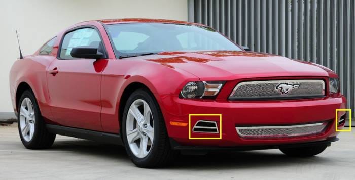 Ford Mustang T-Rex T1 Series Front Bumper Trim - Poished Stainless Steel - 2PC - 11518