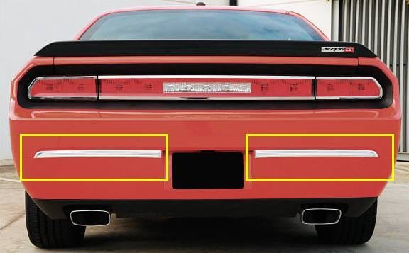 Dodge Challenger T-Rex T1 Series Rear Bumper Trim - Polished Aluminum - 2PC - 12418