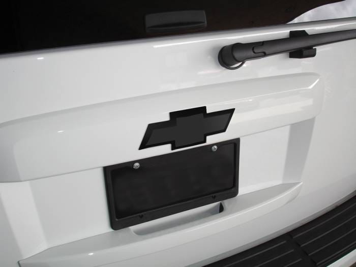 Chevrolet Suburban T-Rex Billet Bowtie - Rear with Border - Black - 19050B