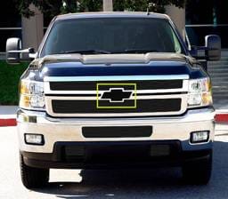 Chevrolet Silverado T-Rex Billet Bowtie - Plain - Black - 19115B