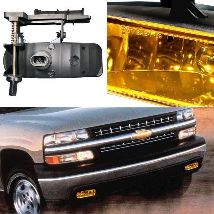 Chevrolet Silverado Spyder Fog Lights - No Switch - Yellow - FL-CL-CS99-Y thumbnail 2