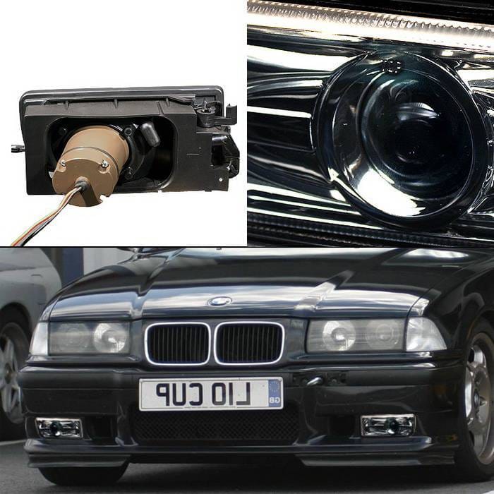 BMW 3 Series Spyder Projector Fog Lights - Smoke - FL-BE3691-P-SM thumbnail 2
