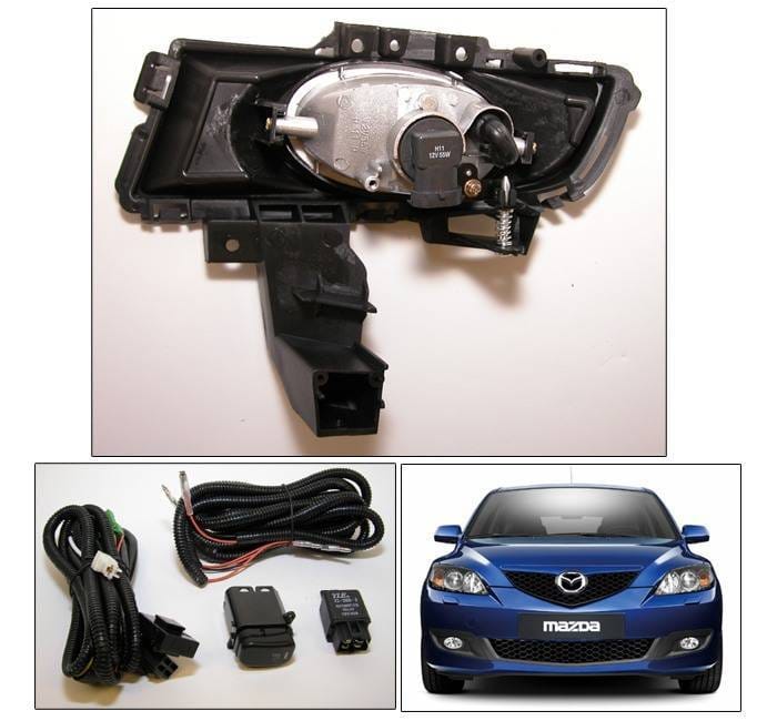 Mazda 3 4DR Spyder OEM Fog Lights - Clear - FL-CL-MAZ307-C thumbnail 2