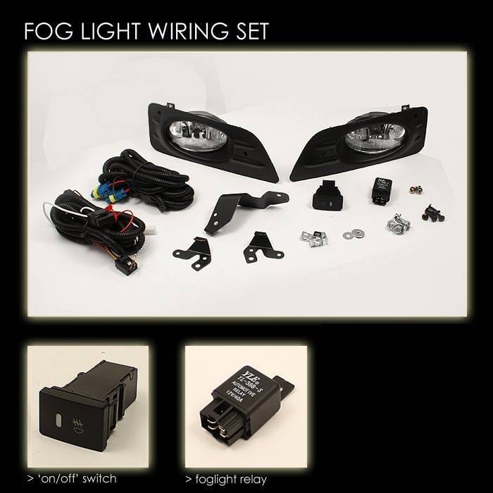 Honda Accord 4DR Spyder OEM Fog Lights - Clear - FL-HA06-4D-C thumbnail 2