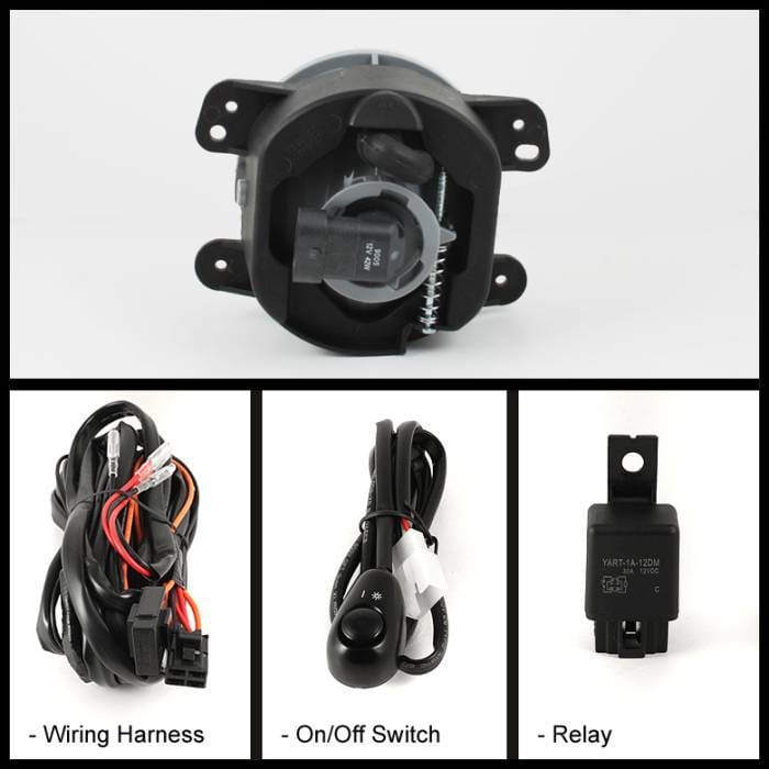 Jeep Wrangler Spyder OEM Fog Lights - Clear - FL-DM05-C thumbnail 2