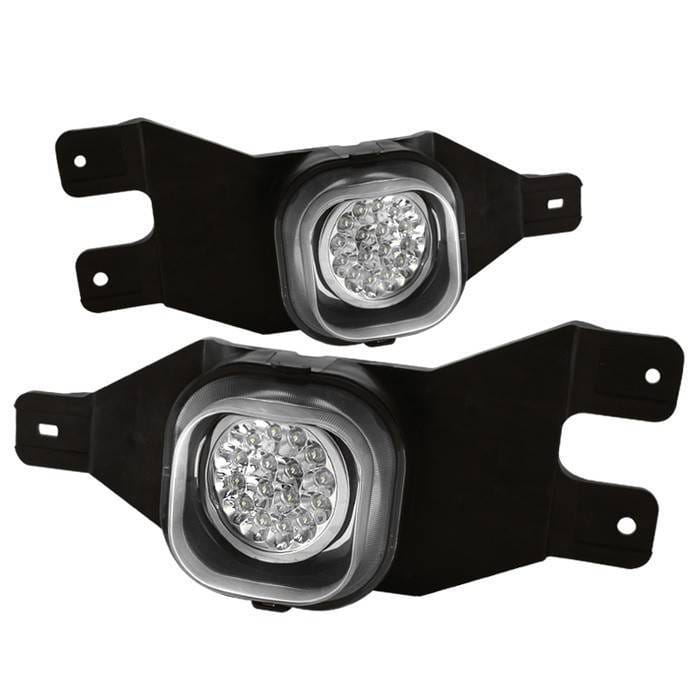 Ford Excursion Spyder LED Fog Lights - Clear - FL-LED-FF25001-C