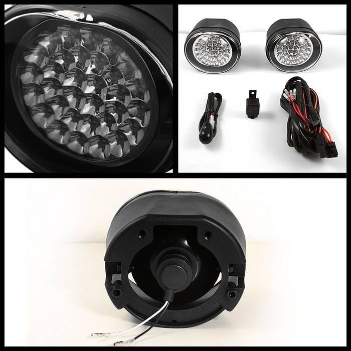 Jeep Liberty Spyder LED Fog Lights - Clear - FL-LED-JL02-C thumbnail 2