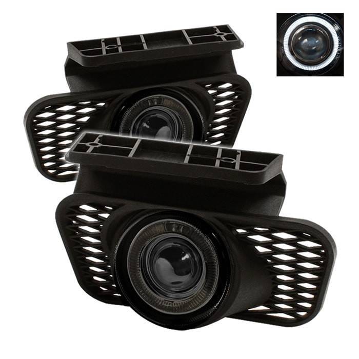 Chevrolet Avalanche Spyder Halo Projector Fog Lights - Smoke - FL-P-CSIL03-HL-SM
