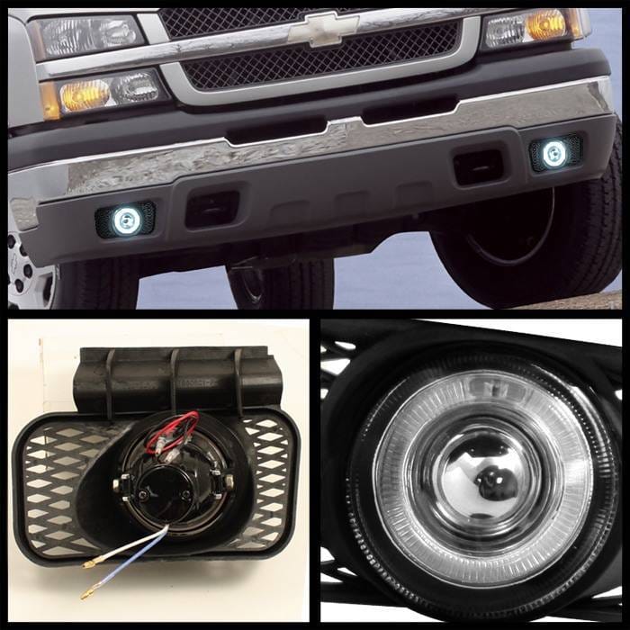 Chevrolet Avalanche Spyder Halo Projector Fog Lights - Smoke - FL-P-CSIL03-HL-SM thumbnail 2