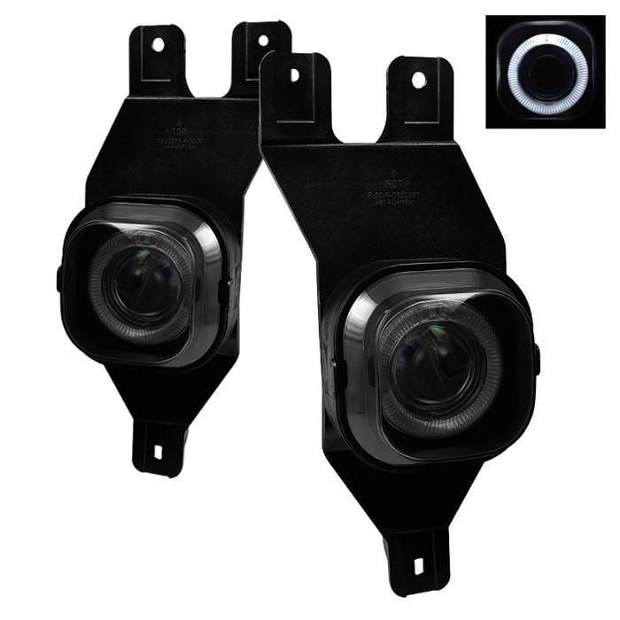 Ford Excursion Spyder Halo Projector Fog Lights - Smoke - FL-P-FF25001-HL-SM