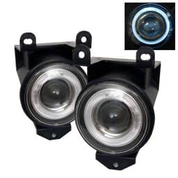 GMC Sierra Spyder Halo Projector Fog Lights - Clear - FL-P-GD99-HL