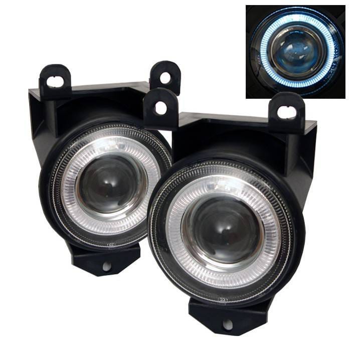 GMC Sierra Spyder Halo Projector Fog Lights - Clear - FL-P-GD99-HL