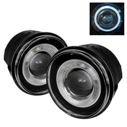 Mitsubishi Raider Spyder Halo Projector Fog Lights with Switch - Clear - FL-P-JGC05-HL