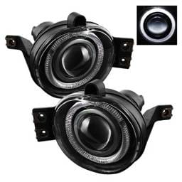 Dodge Ram Spyder Halo Projector Fog Lights - Clear - FL-P-DRAM02-HL