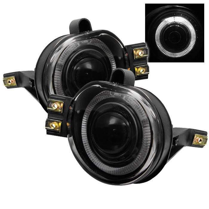 Dodge Ram Spyder Halo Projector Fog Lights - Smoke - FL-P-DRAM02-HL-SM