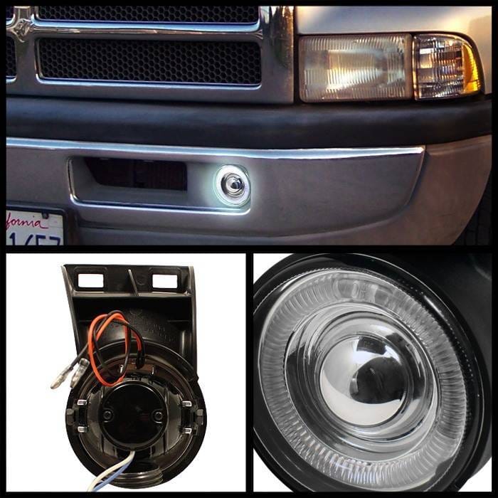 Dodge Ram Spyder Halo Projector Fog Lights - Smoke - FL-P-DRAM94-HL-SM thumbnail 2