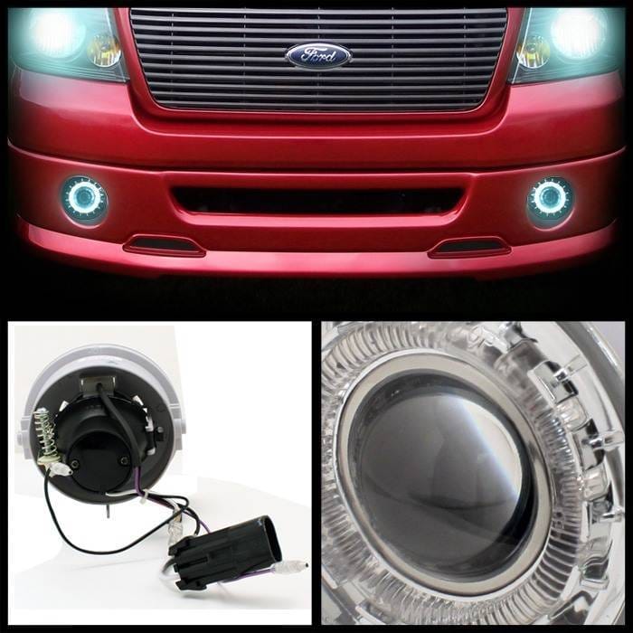 Lincoln Mark Spyder Halo Projector Fog Lights - Clear - FL-P-FF15006-HL thumbnail 2