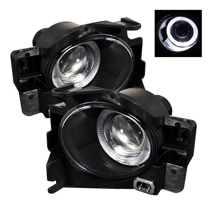 Nissan Altima Spyder Halo Projector Fog Lights - Clear - FL-P-NA08-2D-HL