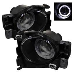 Nissan Altima Spyder Halo Projector Fog Lights - Smoke - FL-P-NA08-2D-HL-SM