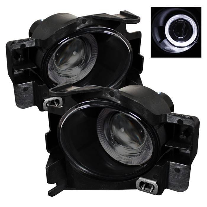 Nissan Altima Spyder Halo Projector Fog Lights - Smoke - FL-P-NA08-2D-HL-SM