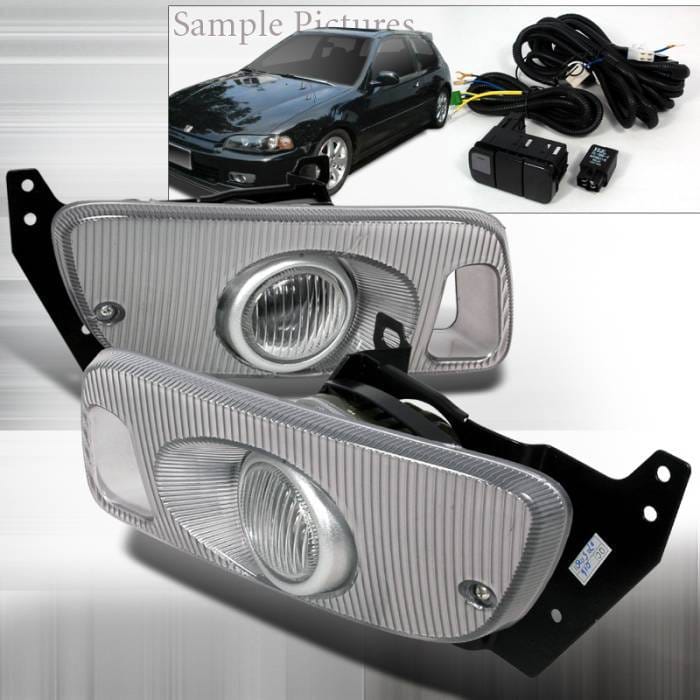 Honda Civic 2DR Spec-D OEM Fog Lights - Clear - LF-CV923OEM