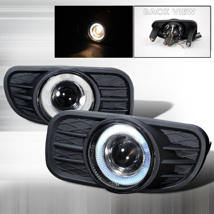Jeep Grand Cherokee Spec-D Halo Projector Fog Lights - Clear - LFP-GKEE99H-YL